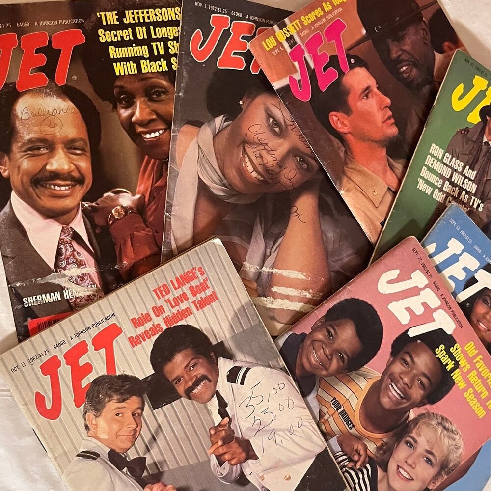 VTG Jet Magazines Lot 7 1982 Gary Coleman  Louis Gossett Jr. Sherman Hemsley